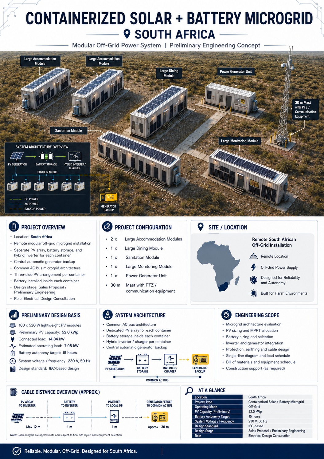 Containerized Solar + Battery Microgrid
